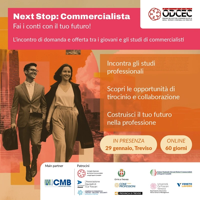 Next Stop: Commercialista: l’EXPO per incontrare studenti e neolaureati e avviare nuovi percorsi in Studio